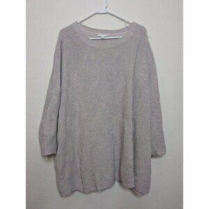 J. Jill Dropped Shoulder Women’s 3X‎ Purple Lilac Tunic 3/4 Length Sleeve Knit